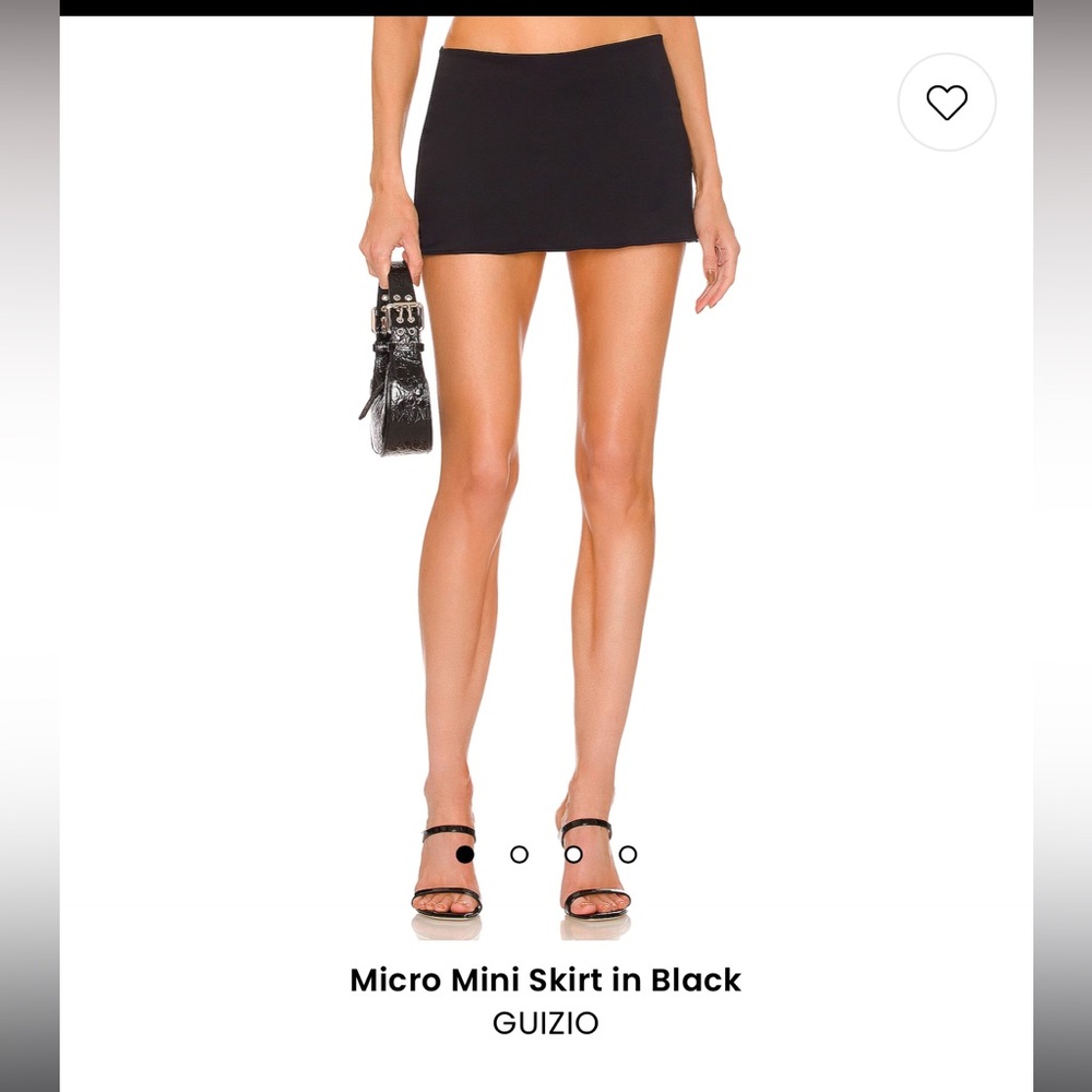 Brand New - GUIZIO Black Micro Mini Skirt - Size L - Picture 2 of 3
